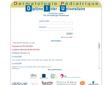 Tablet Screenshot of diu-dermatopediatrie.org